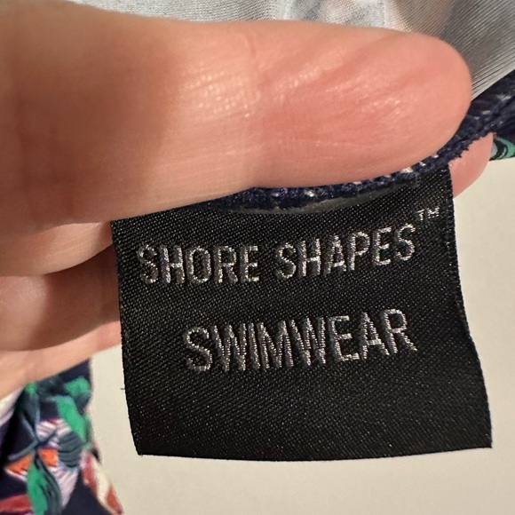 Shore Shape Tropical Floral Print Ruched Ruffle Swimsuit Size 8 Resortwear - Picture 7 of 7